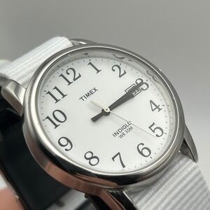 Timex TW2V05400 Indiglo Quartz Watch Unisex 36mm White Dial Nylon Band